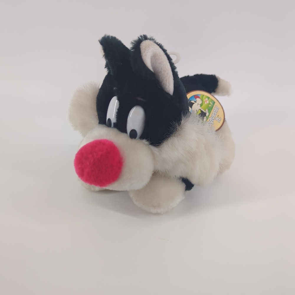 24K Looney Tunes Sylvester Jr. 12" Long Plush‎ Stuffed Animal Toy Cat Tag